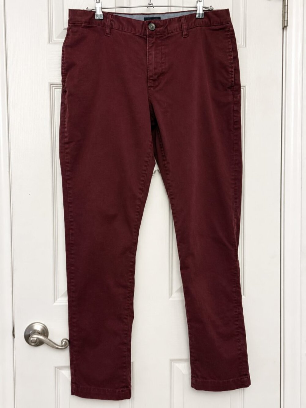MENs SZ 34W/32L, 14th & Union Cotton Chino Pants, Great Condition, Burgundy
